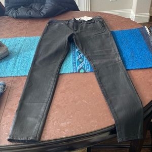 Black coated  skinny jeans
